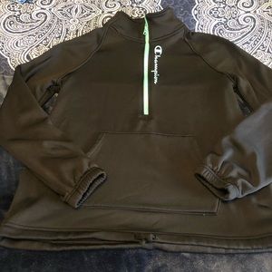 Champion Cozy Black and Teal Sweatshirt Size medium.